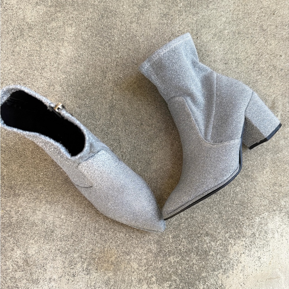 Lulu's Silver Ankle Boots - Picture 5 of 11